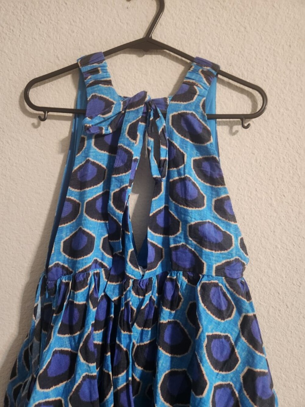 Rhode Leela Tiered Chanderi Dress Blue Ruffles size small - Picture 10 of 10